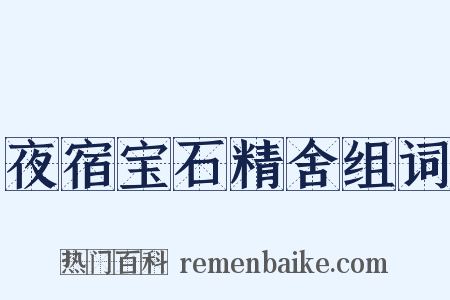夜宿宝石精舍组词是什么意思的图片